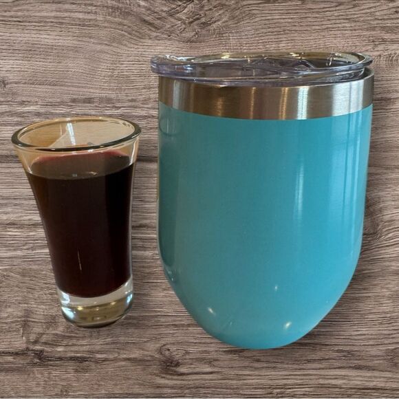 Sodilly 1981 12 oz Mint Insulated Stainless Steel Tumbler w/Lid and Shot Glass - Picture 2 of 6